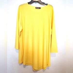 Creation 1X Yellow Long Sleeve Top